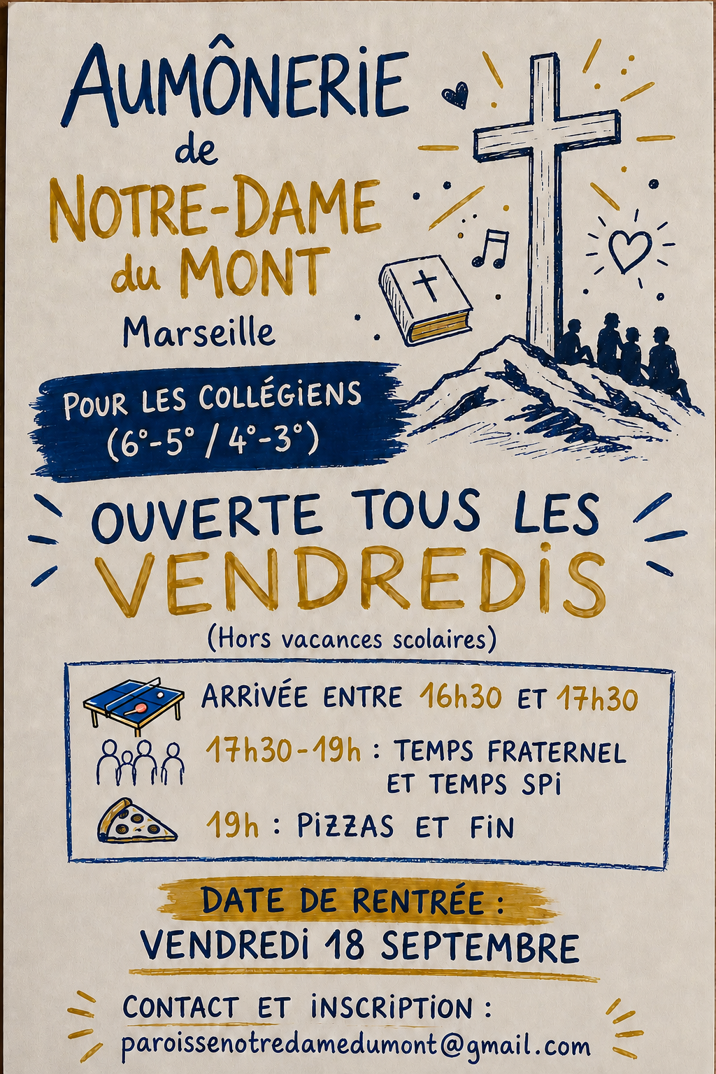 Affiche aumônerie ND du Mont 2026